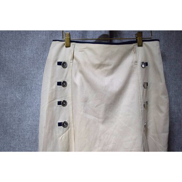 Karen Millen Cream Button Detail Skirt Women’s Size 6 US / 10 UK / 38 EU - Picture 2 of 3